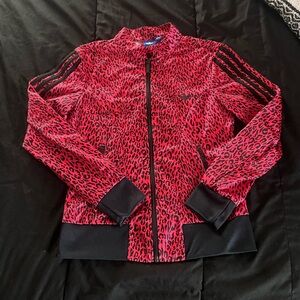 RARE! Adidas originals firebird leopard print supergirl jacket